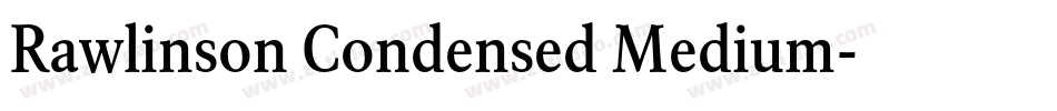 Rawlinson Condensed Medium字体转换